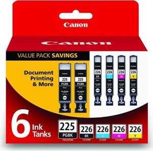 Canon Pgi-225/Cli-226 Ink Cartrigdes (Black/Color) in Retail Packaging