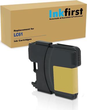 Inkfirst Yellow Ink Cartridge Compatible Remanufactured for Brother LC61 Y LC61Y MFC-790CW MFC-795CW MFC-990CW MFC-J220 MFC-J265w MFC-J270w MFC-J410w MFC-J415w MFC-J615W MFC-J630W MFC-250C MFC-255CW