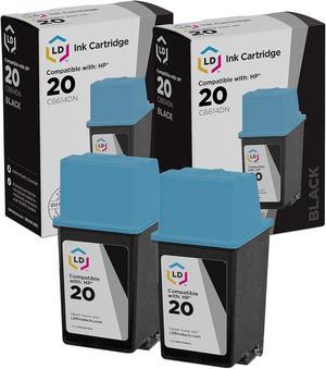 Copy of Remanufactured Replacements for Hewlett Packard C6614DN (HP 20) Set of 2 Black Inkjet Cartridges