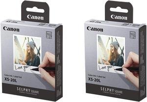 Canon 2 Pack SELPHY Color Ink/Label XS-20L Set, 20 Sheets