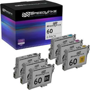 Speedy Inks - 6pk Remanufactured Epson 3x T060120 Black & 1 of ea T060220 Cyan T060320 Magenta T060420 Yellow for Stylus C68, C88, C88Plus, CX3800, CX3810, CX4200, CX4800, CX5800f, Stylus C
