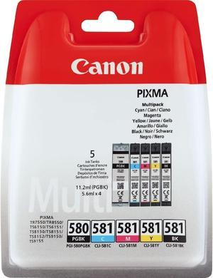 Canon PGI-580 Black, Yellow, Cyan, Magenta Ink Cartridge