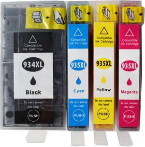 Karl Aiken 4 Pack Compatible  934 XL 935 XL High Capacity Ink Cartridge with New Generation Chips for use in HP OfficeJet Pro 6830 6820 6230 6812 6815 6835 Printer