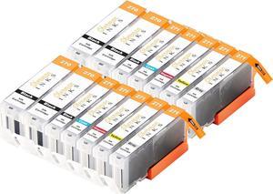 Sherman Inks Compatible Ink Cartridge Replacement for Canon PGI-270XL, CLI-271XL, Canon 271, Canon 270 (Pigment Black, Black, Cyan, Magenta, Yellow, Gray, 14 Pack)