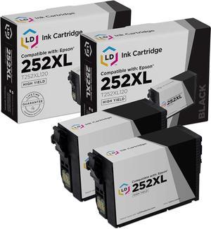 LD Remanufactured Ink Cartridge Replacement for Epson 252XL T252XL120 High Yield (Black, 2-Pack)