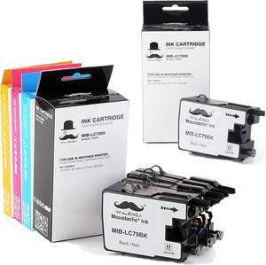 5 PK Moustache Compatible Brother LC79 LC-79 BK/C/M/Y - XXL (2 Black, 1 Cyan, 1 Magenta, 1 Yellow) LC79cxl LC79mxl LC79yxl Ink Cartridge for Brother MFC-J5910DW MFC-J6510DW MFC-J6710DW MFC-J6910DW