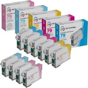 LD Remanufactured Epson 79 / T079 Set of 10 HY Ink Cartridges: 2 T079220 Cyan, 2 T079320 Magenta, 2 T079420 Yellow,