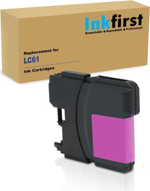 Inkfirst® Magenta Ink Cartridge Compatible Remanufactured for Brother LC61 M LC61M MFC-790CW MFC-795CW MFC-990CW MFC-J220 MFC-J265w MFC-J270w MFC-J410w MFC-J415w MFC-J615W MFC-J630W MFC-250C MFC-255CW