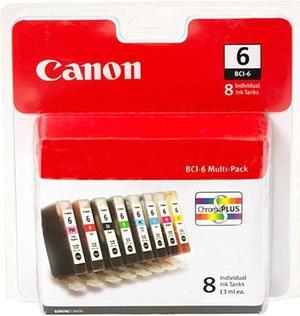 Canon BCI-6 Color Ink Tank 8-Pack Set-Black - 4705A026