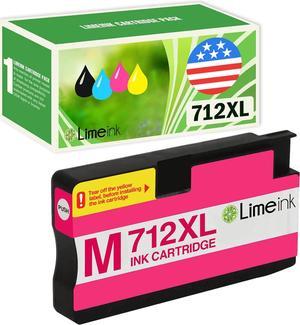 Limeink Compatible Ink Cartridges Replacement  712 Ink Cartridges 712XL Ink  for DesignJet T650 T630 T230 T210 Studio Plotter Printers (1 Magenta)