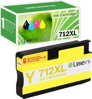 Limeink Compatible Ink Cartridges Replacement  712 Ink Cartridges 712XL Ink  for DesignJet T650 T630 T230 T210 Studio Plotter Printers (1 Yellow)