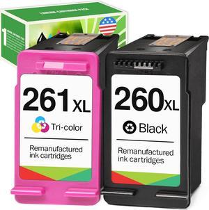 Limeink Remanufactured Ink Cartridges Replacement for Canon 260 and 261 Ink Cartridges 260XL 261 XL for Canon TS6420 Ink Cartridges for Canon TS6400 Ink Cartridges PG-260 Pixma TS5320 TS5300 2pk