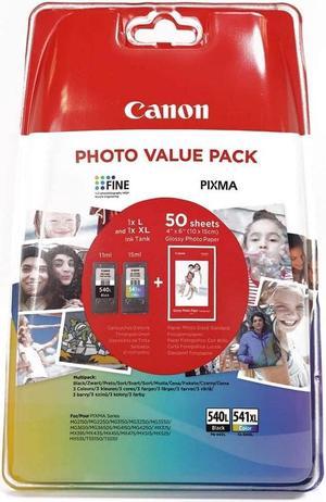 Canon PG-540L/CL-541XL Photo Value Pack - Glossy - 2-pack - High Yield - black, colour (cyan, magenta, yellow) - origina