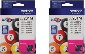 Brother 2 Pack LC201 Innobella Standard-Yield Ink Cartridge, 260 Pages Yield, Magenta