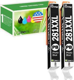 Limeink Compatible Ink Replacement for Canon CLI-281XXL CLI 281 XXL High Yield Ink Cartridges Replacements for Canon Pixma TR7520 TR8520 TS6120 TS8120 TS9120 (2 Black)