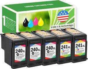 Limeink Remanufactured Ink Cartridge Replacements PGI-240XL & CLI-241XL High Yield (3 Black, 2 Color)