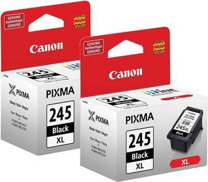 Canon 2 Pack PG-245 XL High Capacity Black Ink Cartridge for PIXMA MG Printers - 12ml