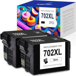 702XL Black SAILNER Remanufactured Ink Cartridge Replacement for Epson 702 XL 702XL for Workforce Pro WF-3720 WF-3733 WF-3730 WF3730 WF3733 WF3720 Printer 702 XL Ink Cartridge