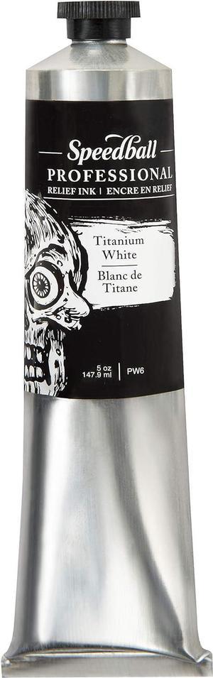 SPEEDBALL ART 3643 Relief Ink 5OZ, Titanium White