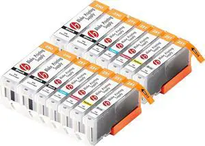 Blake Printing Supply Compatible Ink Cartridge Replacement for Canon PGI-250XL, CLI-251XL, Canon 251, Canon 250 (Pigment Black, Black, Cyan, Magenta, Yellow, Gray, 14-Pack)