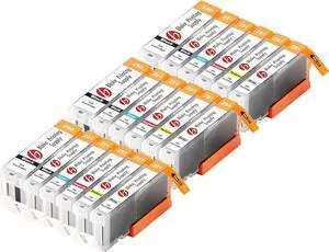 Blake Printing Supply Compatible Ink Cartridge Replacement for Canon PGI-250XL, CLI-251XL, Canon 251, Canon 250 (Pigment Black, Black, Cyan, Magenta, Yellow, Gray, 18-Pack)