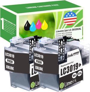 Limeink Compatible Ink Cartridge Replacement for Brother LC3019 XXL High Yield (2 Black) for MFC-J5330DW MFC-J6530DW MFC-J6730DW MFC-J6930DW Printer LC 3019XXL