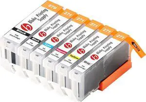Blake Printing Supply Compatible Ink Cartridge Replacement for Canon PGI-270XL, CLI-271XL, Canon 271, Canon 270 (Pigment Black, Black, Cyan, Magenta, Yellow, Gray, 6-Pack)