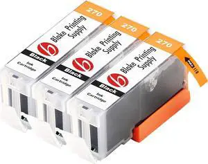Blake Printing Supply Compatible Ink Cartridge Replacement for Canon PGI-270XL, CLI-271XL, Canon 271, Canon 270 (Pigment Black, 3-Pack)