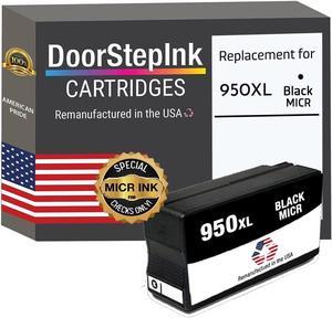 DoorStepInk Remanufactured Ink Cartridge Replacements  950XL 950 XL Black MICR  Officejet Pro 251DW 276DW 8100 8600 8600 Plus, 8600 Premium, 8610 8615 8616 8620 8625 8630