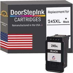 DoorStepInk Remanufactured in The USA Ink Cartridge Replacements for Canon PG-245XL 245 XL 243XL 243 XL Black for Pixma TR4522 TS3120 MG2522 MG2922 TS302 MX490 TR4550 TS3122