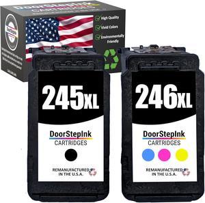 DoorStepInk Remanufactured in The USA Ink Cartridge Replacements for Canon Printer PG-245XL 243XL CL-246XL 246 XL 244XL 244 XL Black Color Combo Pack for Pixma iP2820 MG2924 MX492 TS302 MG2920 MG3020