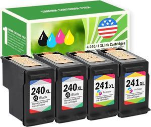 Limeink 4 Set Remanufactured Ink Cartridges PG-240XL CL-241XL High Yield for Pixma MG2120 MG2220 MG3120 MG3220 MG3222 MG3520 MG4220 MG4120 MX392 MX372 MX432 MX439 MX452 MX459 MX512 MX514