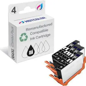 HOTCOLOR 4PK 564 XL Photo Black Ink Cartridges Remanufactured  564XL Photo Black Ink Cartridge (CB322WN)