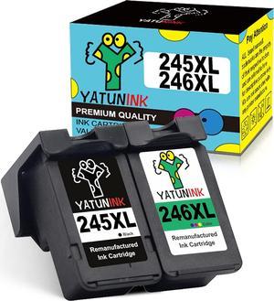 YATUNINK Remanufactured for Canon PG245XL CL246XL PG-245Xl Cl-246Xl PG-243 CL-244 Ink Cartridge Replacement for Canon PIXMA MX492 MX490 PIXMA MG2520 PIXMA MG2920 MG2420 MG2522 MG2922 Printer 2Pack