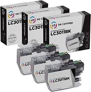 LD Compatible Ink Cartridge Replacement for Brother LC3011BK (Black, 3-Pack)