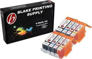 8 Pack Blake Printing Supply BCI3 Ink Cartridges for Canon FAX C855 Multipass F30 Multipass F50 F60 F80 Multipass MP700 Multipass MP730 S500 S520 S530D S600 S630 S630 Network S750 i550 i850