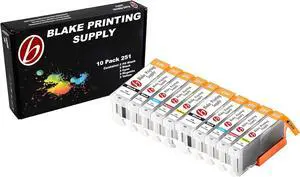 10 Pack Blake Printing Supply CLI-251XL 251 XL PGI-250XL 250XL High Yield Ink Cartridges for Canon PIXMA iP7220 iX6820 MG5420 MG5422 MG5520 MG5522 MG5620 MG5622 MG6420 MG6620 MX722 MX922