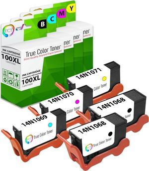 TCT Compatible Ink Cartridge Replacement for Lexmark 100XL 100 XL High Yield Works with Lexmark Genesis S815 S816, Interact S605 S301 Printers (Black, Cyan, Magenta, Yellow) - 5 Pack