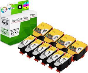 TCT Compatible Ink Cartridge Replacement for Kodak 30XL 30 XL High Yield Works with Kodak ESP C110 C310 C315, Office 2150 Printers (Black, Tri-Color) - 10 Pack