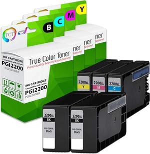 TCT Compatible Ink Cartridge Replacement for Canon PGI-2200 PGI2200 Works with Canon Maxify MB5020 MB5320, iB4020 Printers (Black, Cyan, Magenta, Yellow) - 5 Pack