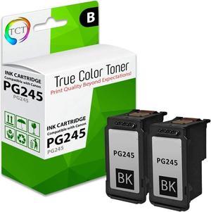 TCT Compatible Ink Cartridge Replacement for Canon PG-245 PG245 Black Works with Canon Pixma MG2420 MG2520 MG2555 MG2920 MG2922 MG3020 iP2820 MX490 MX492 Printers - 2 Pack