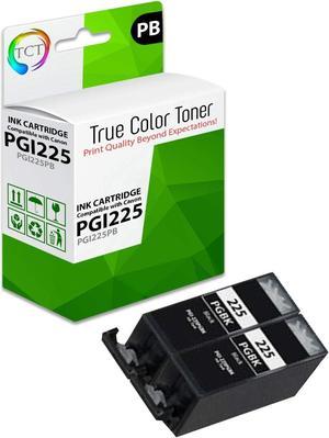 TCT Compatible Ink Cartridge Replacement for Canon PGI-225 PGI225 Pigment Black Works with Canon Pixma MG5120 MG6120 MG6220 MG8120 MG8220, MX892, iP4820 iP4920 Printers (350 Pages) - 2 Pack