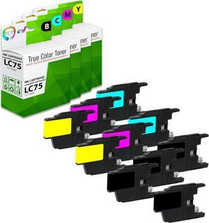 TCT Compatible Ink Cartridge Replacement for Brother LC75 LC75BK LC75C LC75M LC75Y Works with Brother MFC-J430W J825DW J435W J425W J280W J625DW Printers (Black, Cyan, Magenta, Yellow) - 10 Pack