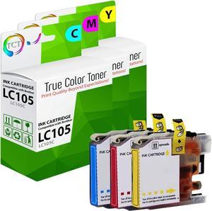 TCT Compatible Ink Cartridge Replacement for Brother LC105 LC105C LC105M LC105Y Works with Brother MFC-J4310DW J4410DW J4510DW J4610DW J4710DW J6520DW Printers (Cyan, Magenta, Yellow) - 3 Pack