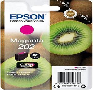 Epson 202 3 ml 300 Pages Magenta Ink Cartridge  Ink Cartridges (Epson, Magenta, Expression Photo XP-6000, XP-6005, 3 ml, 300 Pages)