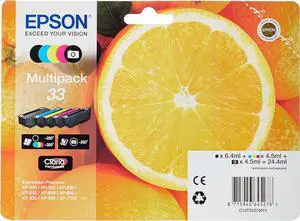 Epson Multipack 33 Non-Tagged Inkjet Cartridges CMYKPhK (Pack of 5)