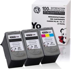 YoYoInk 3 Pack Remanufactured Ink Cartridges Replacement for PG 40 & CL 41 (2 Black, 1 Color) for MP210 MX310 MP470 iP2600