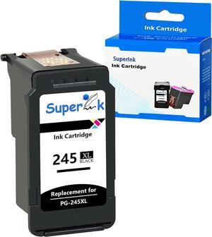 SuperInk 1 Pack Remanufactured Compatible for Canon PG-245XL 245XL Ink Cartridges for PIXMA MG2520 MG2920 MG2922 MG2924 MG2420 MG2522 MG2525 MG3020 MG2555 MX490 MX492 Printer Show Accurate Ink Level