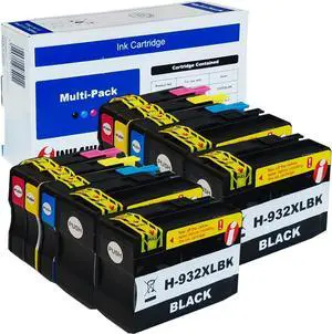 INK4WORK 10 Pack Compatible Replacement  932XL 933XL Ink Cartridge For use with OfficeJet 6100 6600 6700 7110 7610 7612 printer