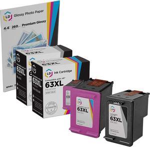 LD Remanufactured Ink Cartridge Replacement  63XL High Yield (1 Black, 1 Color, 2-Pack)